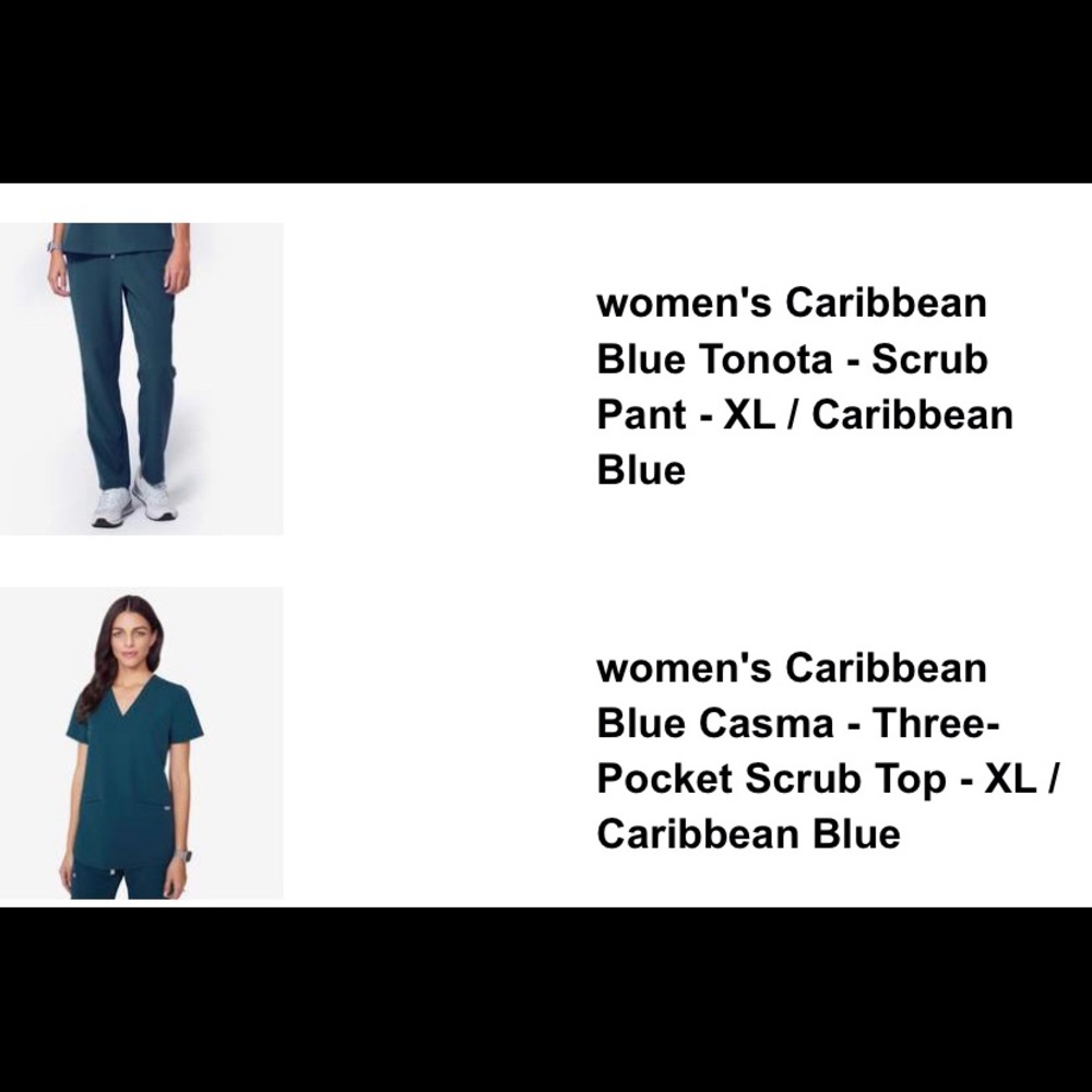 Figs XL women’s scrub set Caribbean Blue